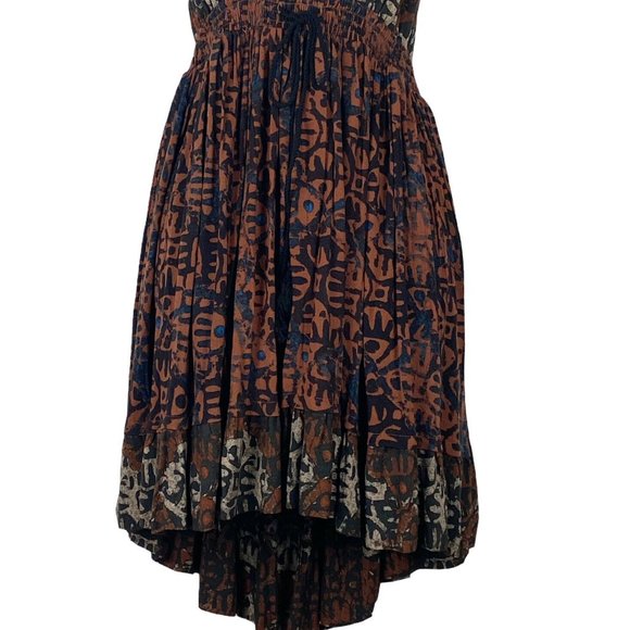 Free People Beach Day Halter Mini Ruffle Dress M - Picture 7 of 11